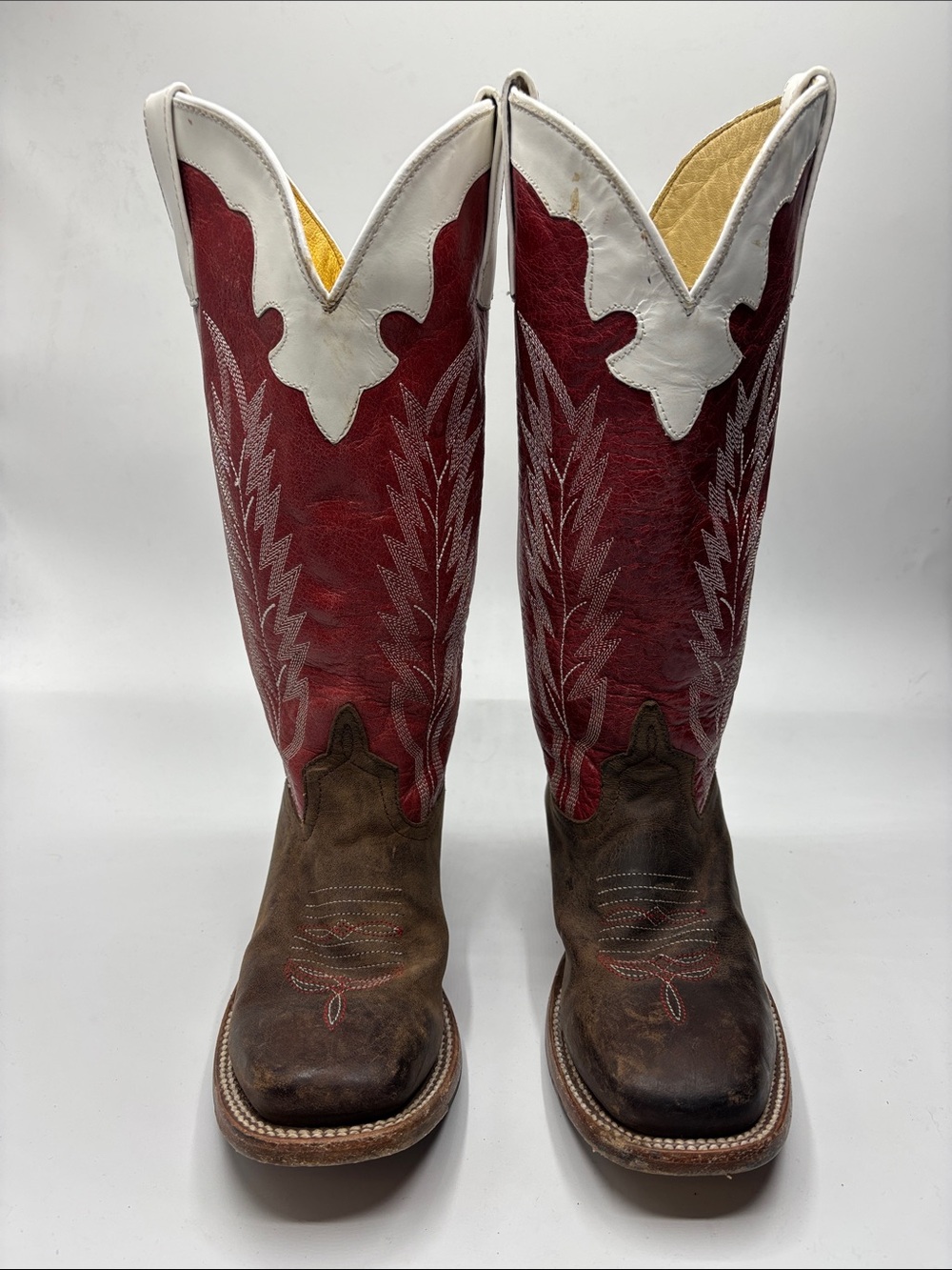 Vintage Anderson Bean Boot Company Youth Size 1 Tall (12”) Pull On Western Boot